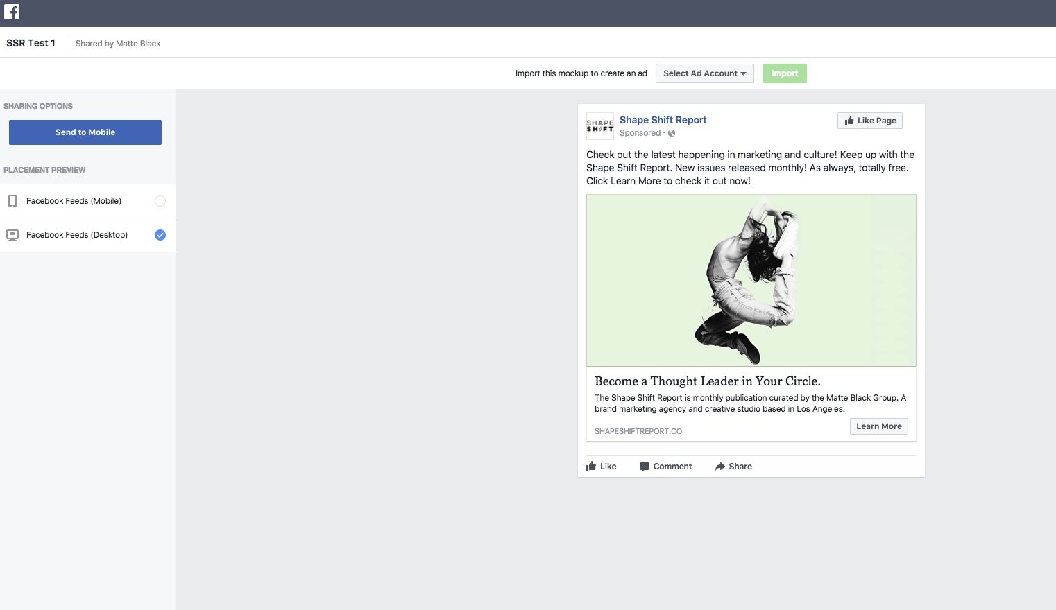 The facebook creative hub mockup is a new way for advertisers to create mockups for their ads. Win Your Next Ad Campaign With Facebook S Creative Hub Another Insight
