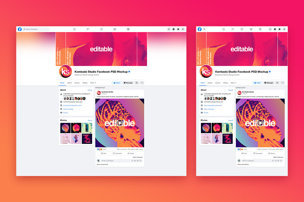 3000+ vectors, stock photos & psd files. Facebook Page Mockup Free Psd File Kambada Studio