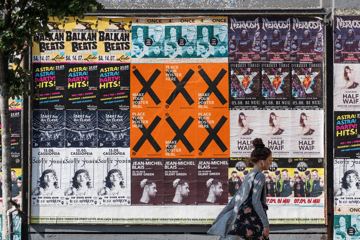 Urban poster mockup psd will help you in showcasing your poster design to clients in a professional way. 40 Urban Poster Mockup Vol 4