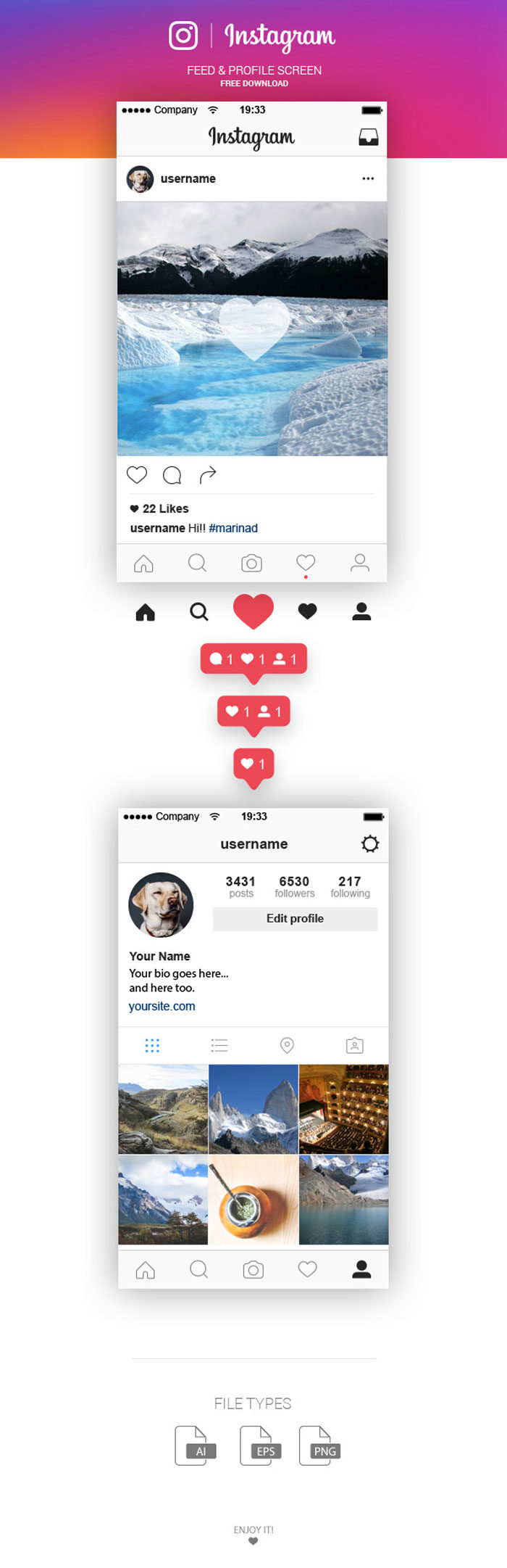 50+ Download Instagram Feed Mockup Free&nbsp;Psd