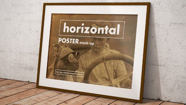 14+ Download Free Mockup Poster Horizontal&nbsp;Psd